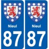 87 Panazol coat of arms sticker plate stickers city