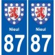 87 Panazol coat of arms sticker plate stickers city