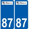 87 Panazol logo autocollant plaque stickers ville