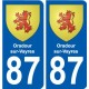 87 Panazol blason autocollant plaque stickers ville
