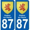 87 Panazol blason autocollant plaque stickers ville