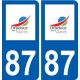 87 Panazol logo autocollant plaque stickers ville