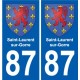 87 Panazol blason autocollant plaque stickers ville