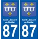 87 Panazol coat of arms sticker plate stickers city