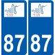 87 Panazol logo autocollant plaque stickers ville
