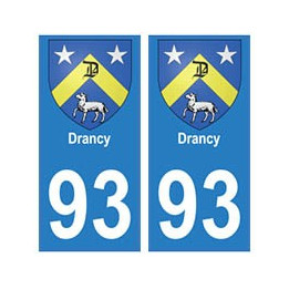 93 Drancy blason autocollant plaque stickers ville