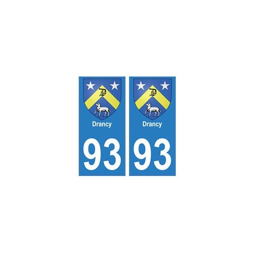 93 Drancy blason autocollant plaque stickers ville