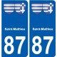 87 Panazol blason autocollant plaque stickers ville