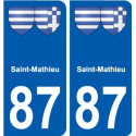 87 Panazol coat of arms sticker plate stickers city