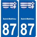 87 Panazol blason autocollant plaque stickers ville