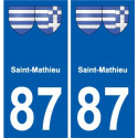 87 Panazol coat of arms sticker plate stickers city