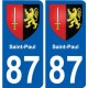 87 Panazol blason autocollant plaque stickers ville