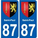 87 Panazol blason autocollant plaque stickers ville