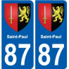 87 Panazol coat of arms sticker plate stickers city