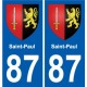 87 Panazol blason autocollant plaque stickers ville