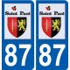 87 Panazol logo autocollant plaque stickers ville