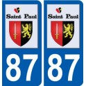 87 Panazol logo autocollant plaque stickers ville
