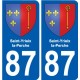 87 Panazol blason autocollant plaque stickers ville