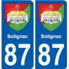 87 Panazol blason autocollant plaque stickers ville