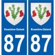87 Panazol blason autocollant plaque stickers ville
