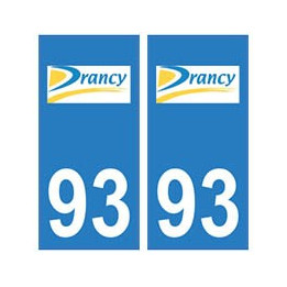 93 Drancy logo autocollant plaque stickers ville