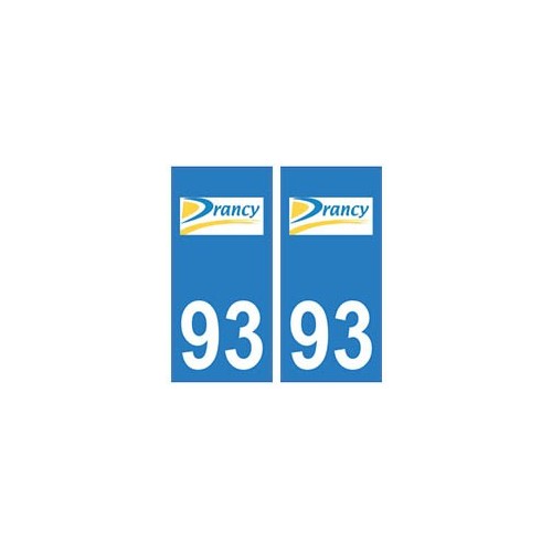 93 Drancy logo autocollant plaque stickers ville