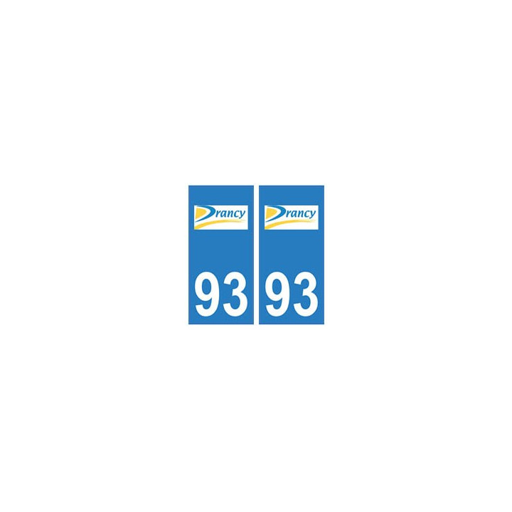 93 Drancy logo autocollant plaque stickers ville