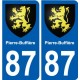 87 Panazol coat of arms sticker plate stickers city