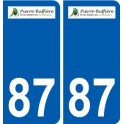 87 Panazol logo autocollant plaque stickers ville