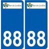 88 Neufchateau logotipo de la etiqueta engomada de la placa de pegatinas de la ciudad