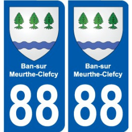88 Neufchateau escudo de armas de la etiqueta engomada de la placa de pegatinas de la ciudad