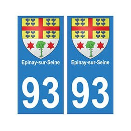 93 Epinay-sur-Seine blason autocollant plaque stickers ville