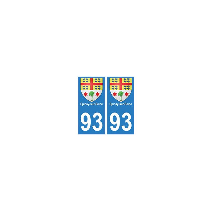 93 Epinay-sur-Seine blason autocollant plaque stickers ville