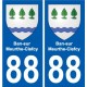 88 Neufchateau coat of arms sticker plate stickers city