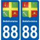 88 Neufchâteau blason autocollant plaque stickers ville