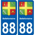 88 Neufchateau coat of arms sticker plate stickers city