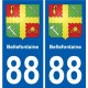 88 Neufchâteau blason autocollant plaque stickers ville