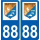 88 Neufchateau logo sticker plate stickers city