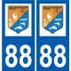 88 Neufchâteau logo autocollant plaque stickers ville