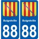 88 Neufchateau coat of arms sticker plate stickers city