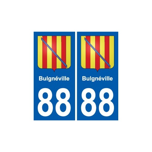 88 Neufchateau escudo de armas de la etiqueta engomada de la placa de pegatinas de la ciudad