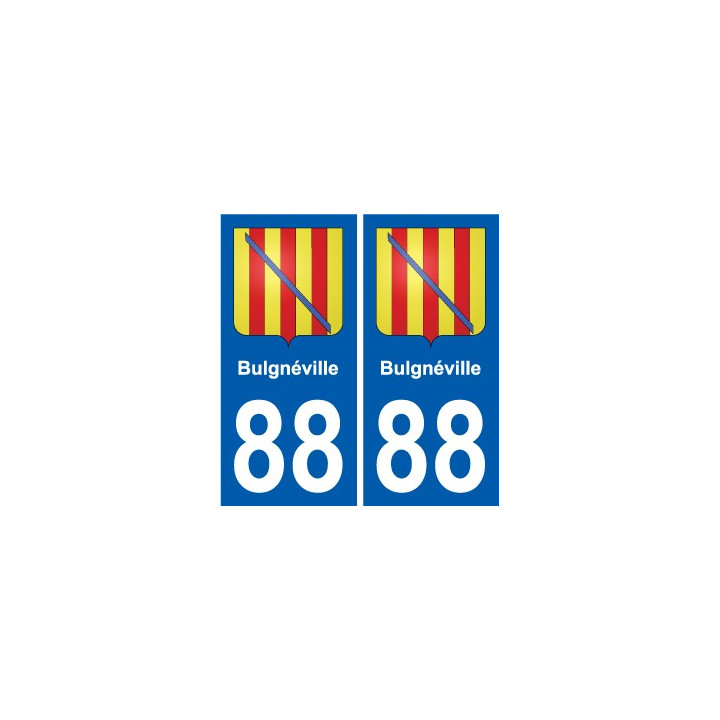 88 Neufchateau coat of arms sticker plate stickers city