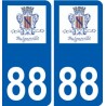 88 Neufchateau logotipo de la etiqueta engomada de la placa de pegatinas de la ciudad