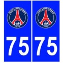 75 PSG Paris foot autocollant plaque