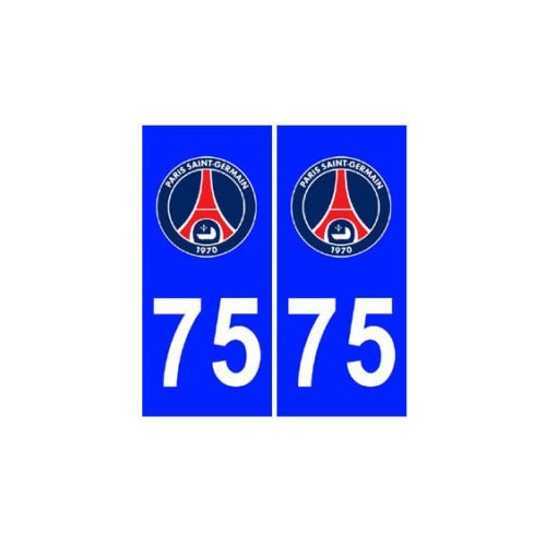 75 PSG Paris foot autocollant plaque