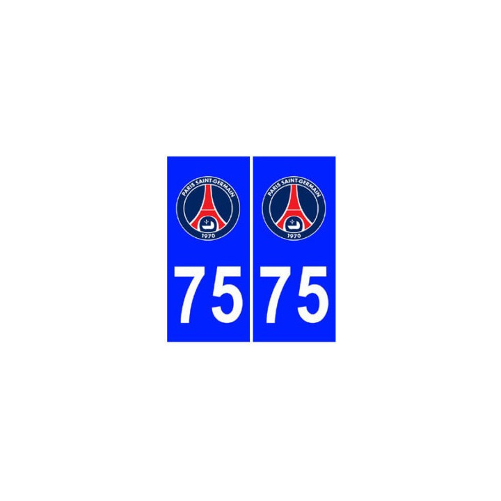 75 PSG Paris foot autocollant plaque