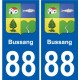 88 Neufchateau coat of arms sticker plate stickers city