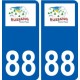 88 Neufchâteau logo autocollant plaque stickers ville