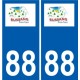 88 Neufchâteau logo autocollant plaque stickers ville