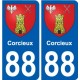 88 Neufchâteau blason autocollant plaque stickers ville